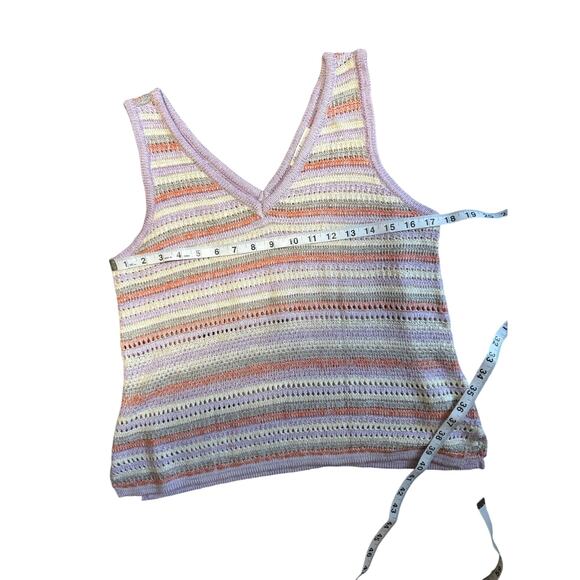 CLOUD CHASER Crochet V-Neck Tank Top in Sz Large - Picture 8 of 8